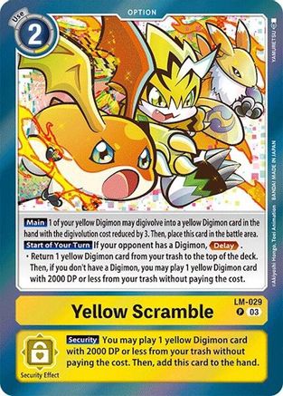 Yellow Scramble (LM-029) - Special Limited Set Foil