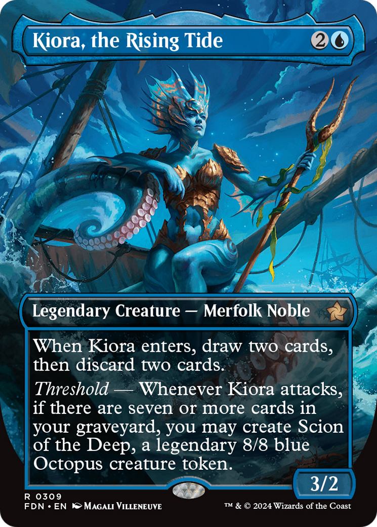 Kiora, the Rising Tide (FDN-309) -  (Borderless) Foil