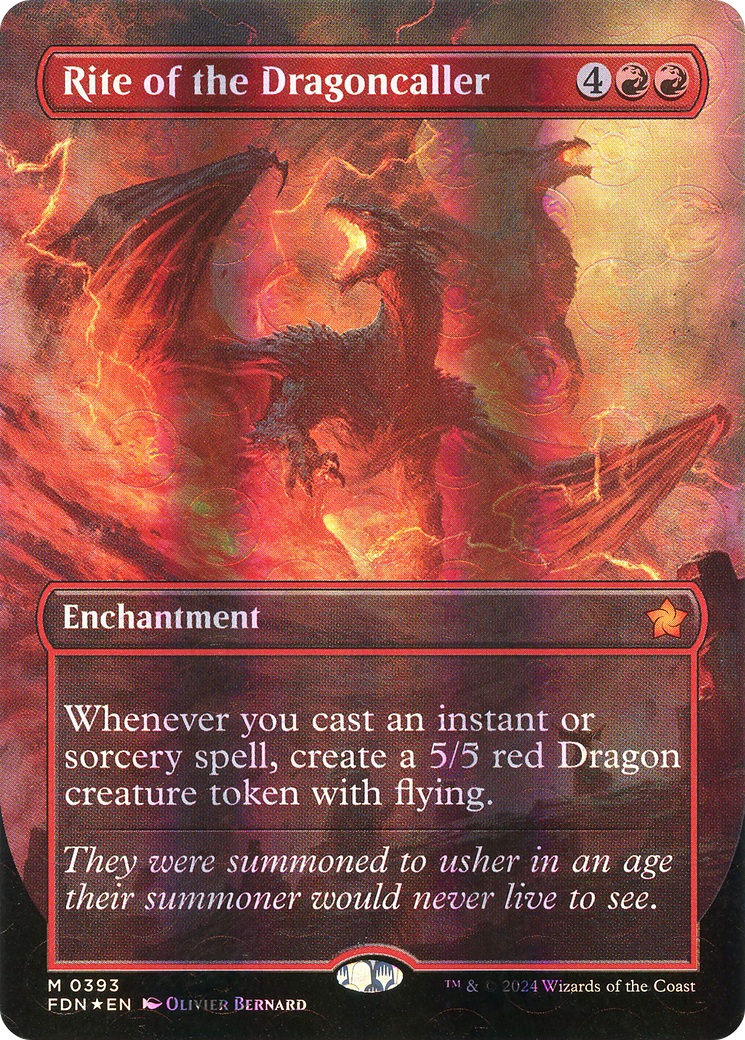 Rite of the Dragoncaller (FDN-393) -  (Borderless) Foil