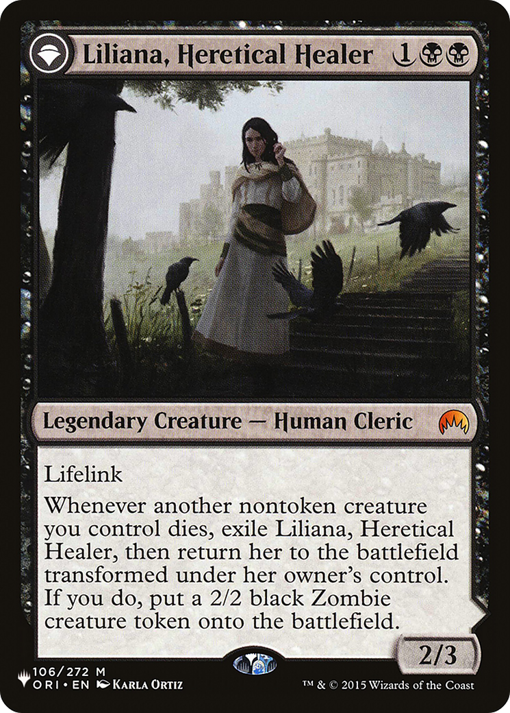 Liliana, Heretical Healer // Liliana, Defiant Necromancer (LIST-ORI-106) - : (originpwdfc)