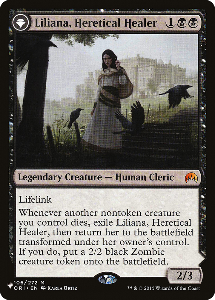 Liliana, Heretical Healer // Liliana, Defiant Necromancer (LIST-ORI-106) - : (originpwdfc)