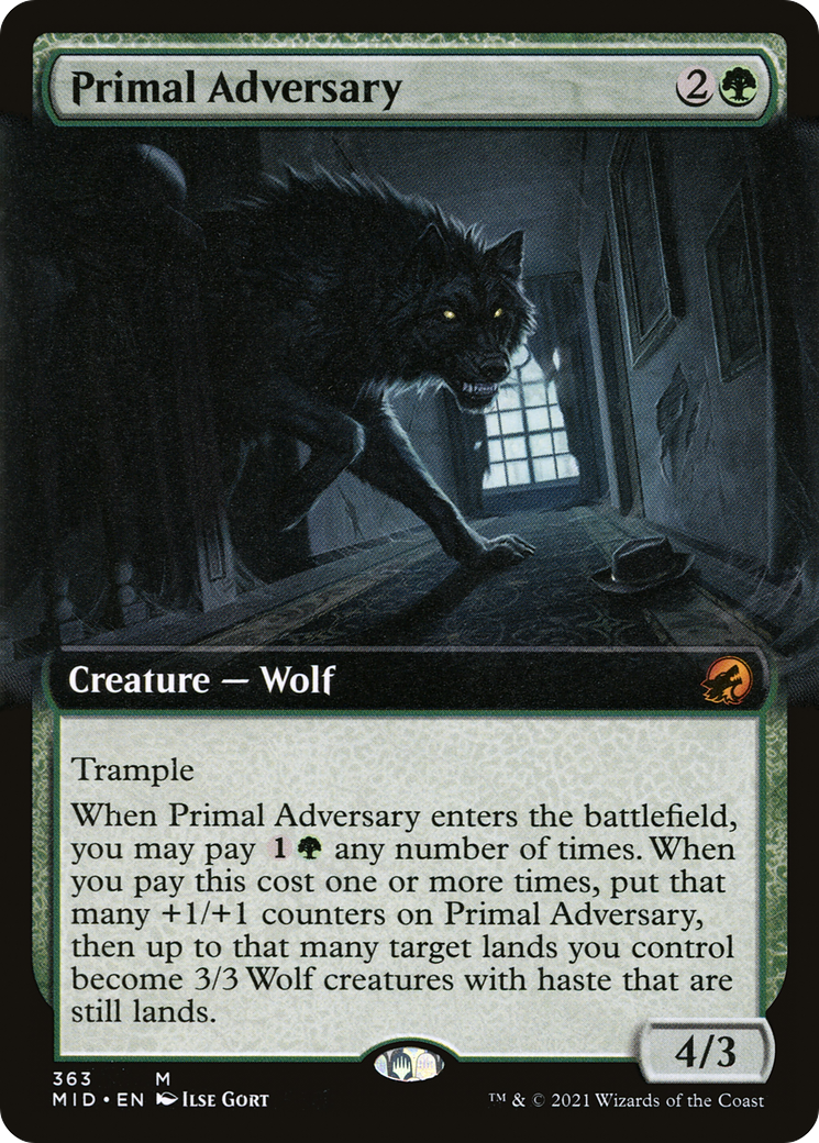 Primal Adversary (MID-363) - : (Extended Art) Foil