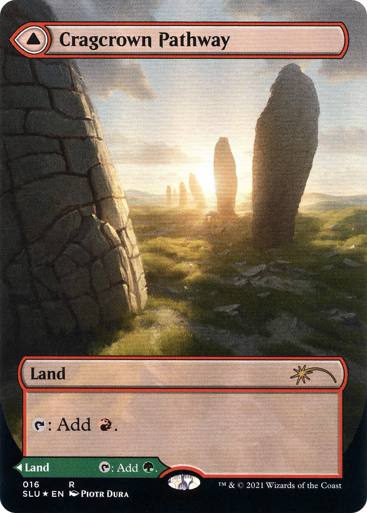 Cragcrown Pathway // Timbercrown Pathway (SLU-016) - : (Showcase) (Borderless) Foil