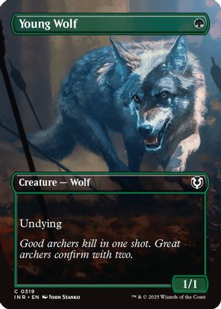 Young Wolf (Borderless) (INR-319) -  Foil