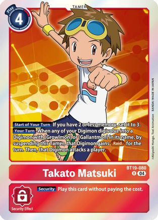 Takato Matsuki (BT19-080) - Release Special Booster 2.5 Foil