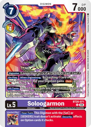 Soloogarmon (BT20-071) - Release Special Booster 2.5