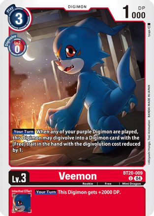 Veemon (BT20-009) - Release Special Booster 2.5