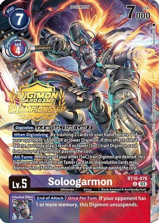 Soloogarmon (Championship 2024 Tamers Pack) (BT16-076) - Beginning Observer Foil