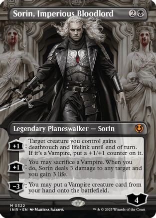 Sorin, Imperious Bloodlord (Borderless) (INR-322) -  Foil