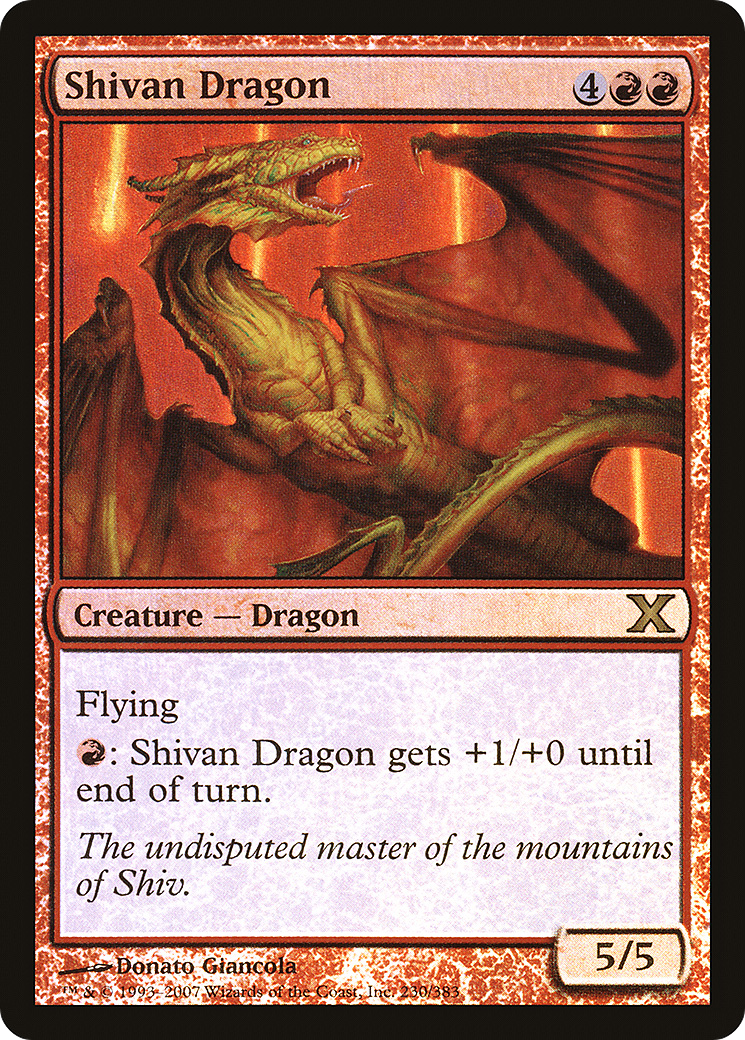 Shivan Dragon (10E-230★) -  Foil