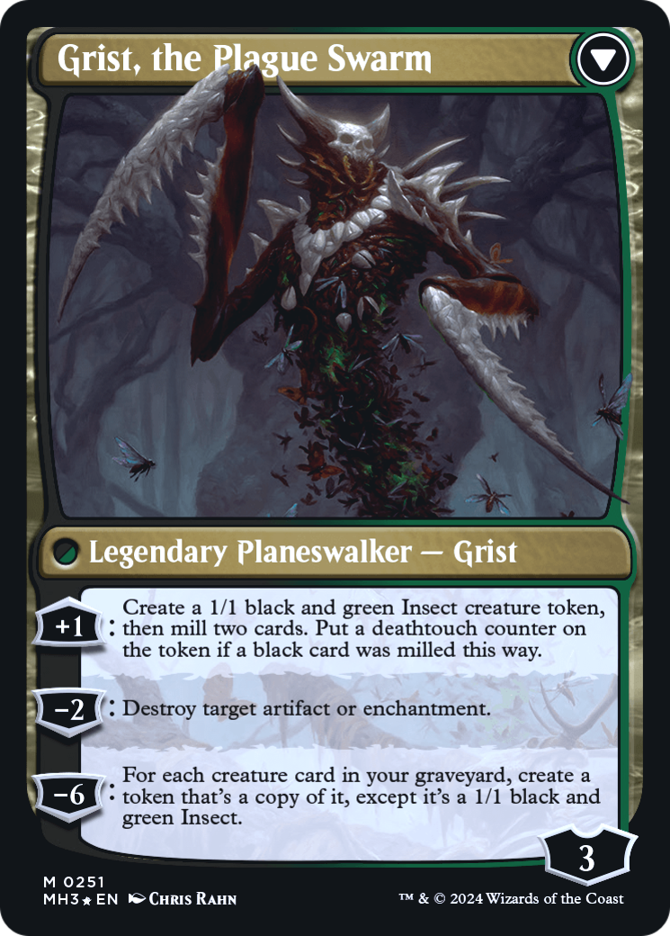 Grist, Voracious Larva // Grist, the Plague Swarm (PRE-251S) -  Foil