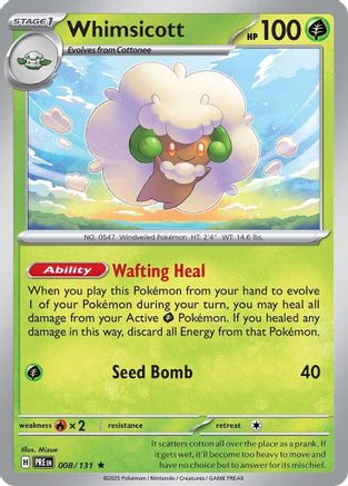 Whimsicott 8 - Reverse Holofoil