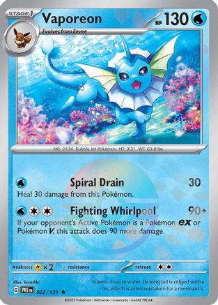 Vaporeon (Poke Ball Pattern) 22 - Holofoil