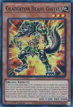 Gladiator Beast Gistel (SUDA-EN017) - Supreme Darkness 1st Edition