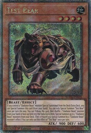 Test Bear (Quarter Century Secret Rare) (SUDA-EN018) - Supreme Darkness 1st Edition