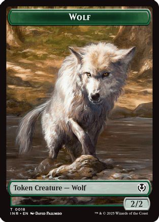 Wolf (0018) // Emblem - Arlinn, Embraces by the Moon Double-Sided Token (INR-18 // 23) -  Foil