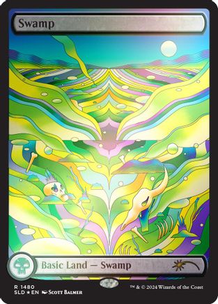 Swamp (1480) (Rainbow Foil) (SLD-1480) -  Foil