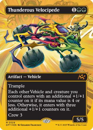 Thunderous Velocipede (Borderless) (First-Place Foil) (DFT-529) -  Foil