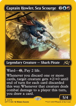 Captain Howler, Sea Scourge (First-Place Foil) (DFT-475) -  Foil