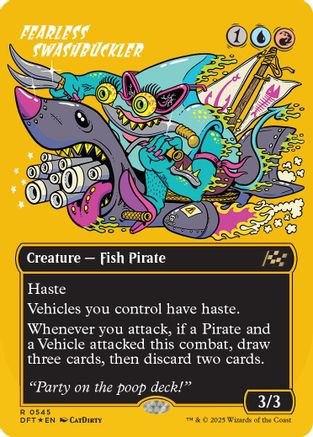 Fearless Swashbuckler (borderless) (First-Place Foil) (DFT-545) -  Foil