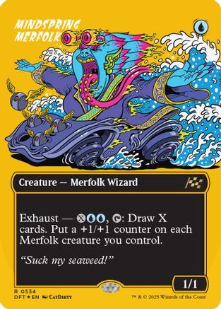 Mindspring Merfolk (Borderless) (First-Place Foil) (DFT-534) -  Foil