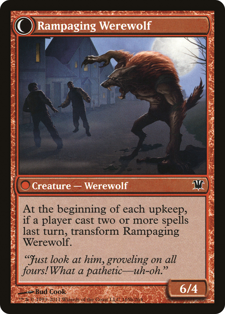 Tormented Pariah // Rampaging Werewolf (ISD-165) - : (Double Faced Transform)