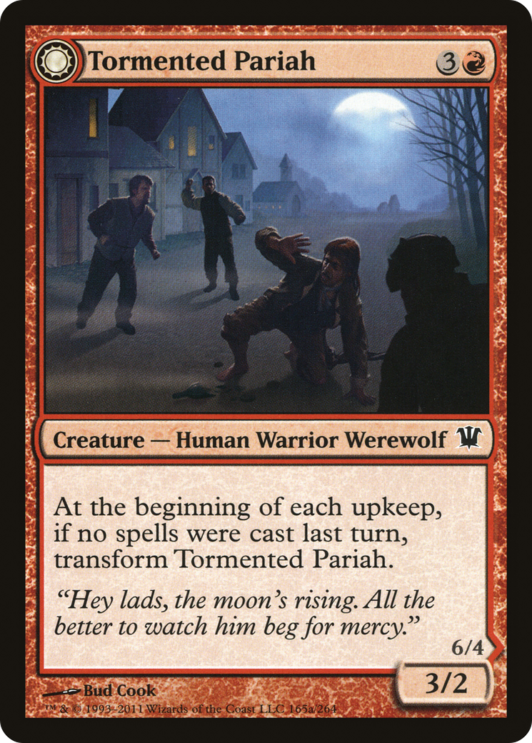 Tormented Pariah // Rampaging Werewolf (ISD-165) - : (Double Faced Transform)