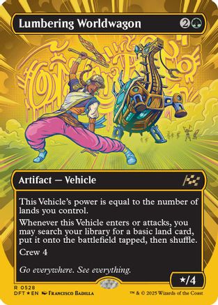 Lumbering Worldwagon (Borderless) (First-Place Foil) (DFT-528) -  Foil