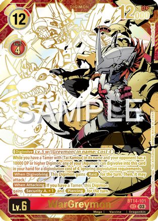 WarGreymon (Rare Pull) (BT14-101) - Release Special Booster 2.5