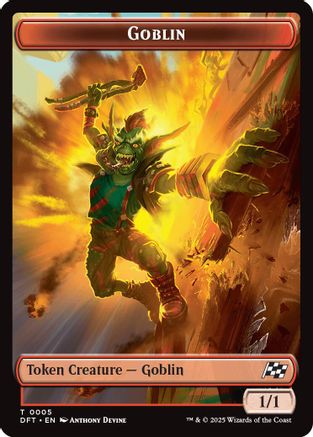 Goblin // Thopter (0010) Double-Sided Token (DFT-5 // 10) -  Foil