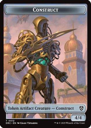 Construct // Golem (0013) Double-Sided Token (DRC-12 // 13) -  Foil