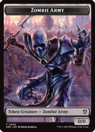 Zombie Army // Zombie Warrior Double-Sided Token (DRC-8 // 9) -  Foil