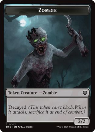 Zombie (0007) // Zombie (0003) Double-Sided Token (DRC-7 // 3) -