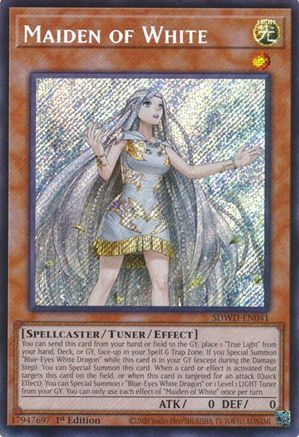 Maiden of White (Secret Rare) (SDWD-EN041) - Structure Deck: Blue-Eyes White Destiny 1st Edition