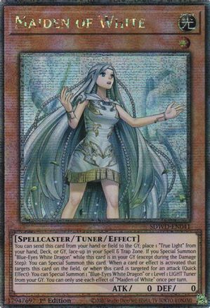 Maiden of White (Quarter Century Secret Rare) (SDWD-EN041) - Structure Deck: Blue-Eyes White Destiny 1st Edition