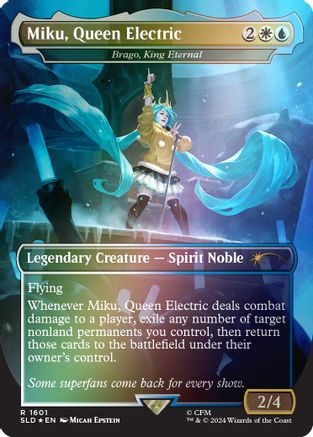 Miku, Queen Electric - Brago, King Eternal (Rainbow Foil) (SLD-1601) -  Foil