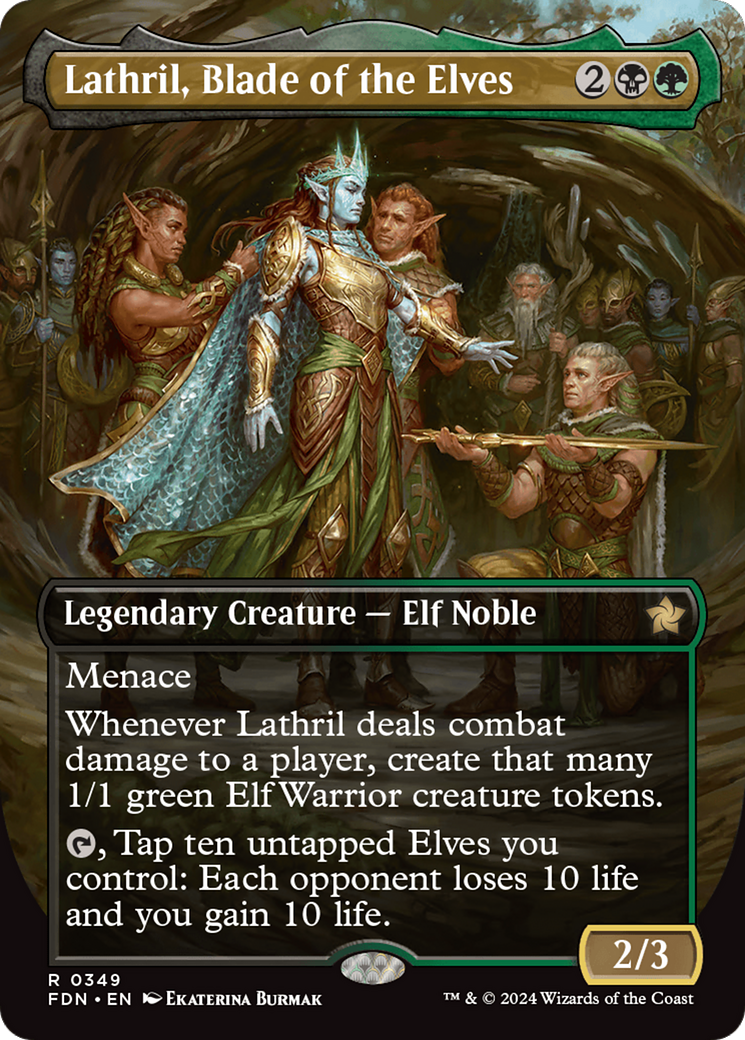 Lathril, Blade of the Elves (FDN-349) -  (Borderless) Foil