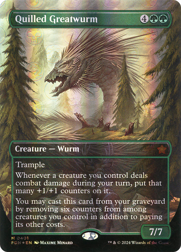 Quilled Greatwurm (FDN-401) -  (Borderless) Foil