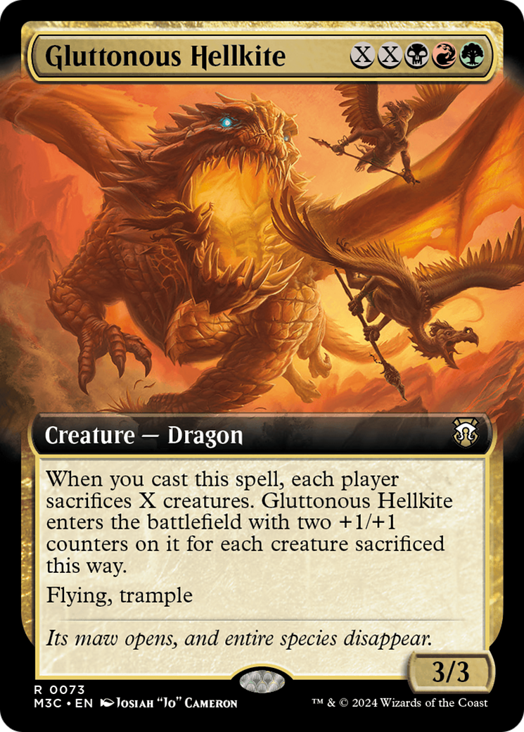 Gluttonous Hellkite (M3C-073) - : (Extended Art) Foil