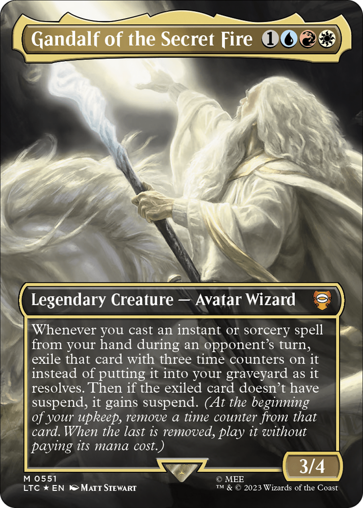 Gandalf of the Secret Fire (LTC-551) -  (Borderless) Foil