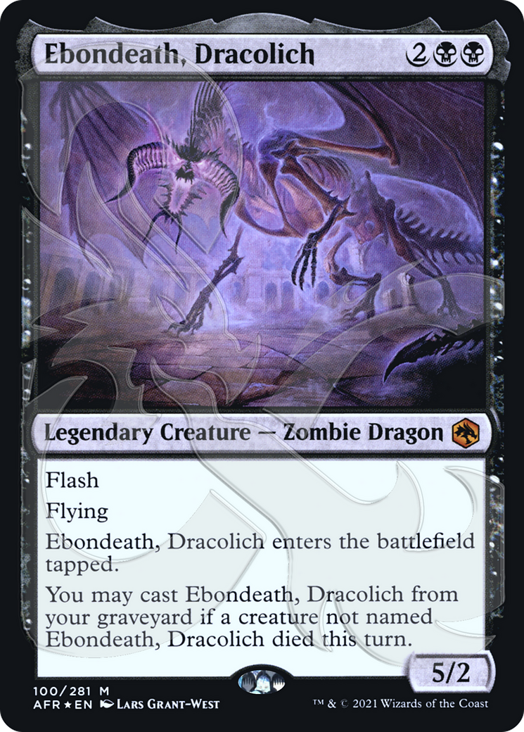 Ebondeath, Dracolich (AFR&-100A) -  Foil