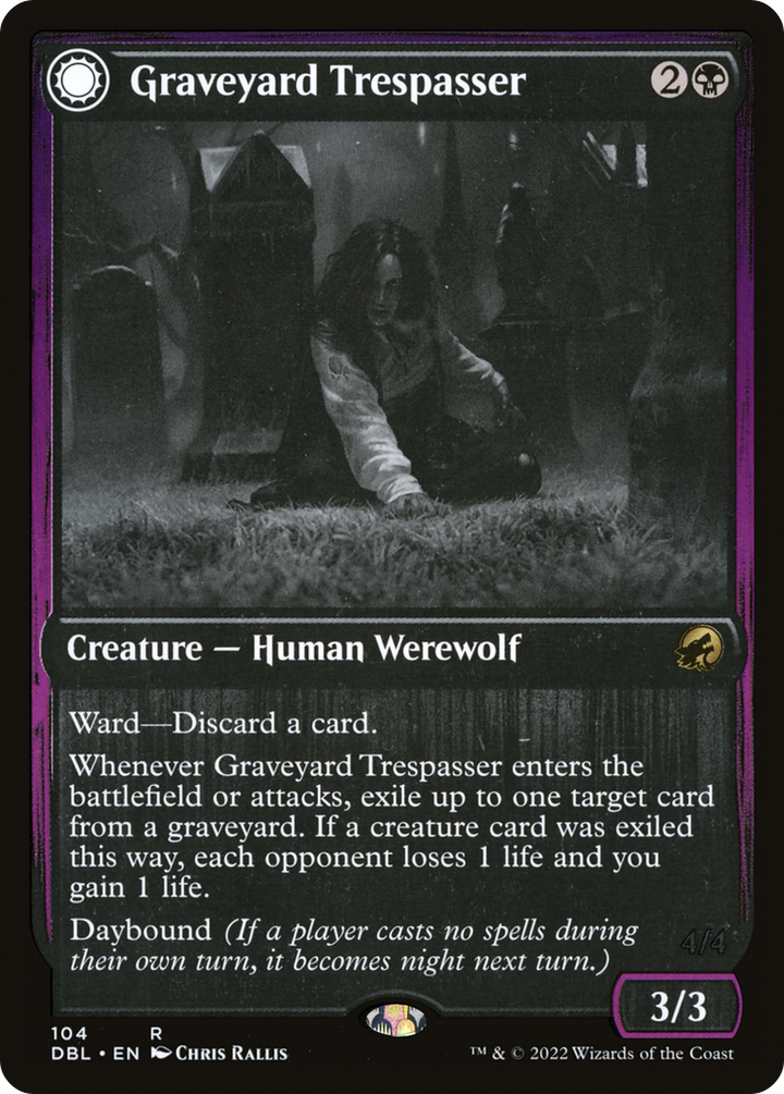 Graveyard Trespasser // Graveyard Glutton (DBL-104) - : (Double Faced Transform)