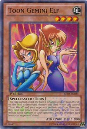 Toon Gemini Elf (Mosaic Rare) (BP02-EN033) - Battle Pack 2: War of the Giants Unlimited