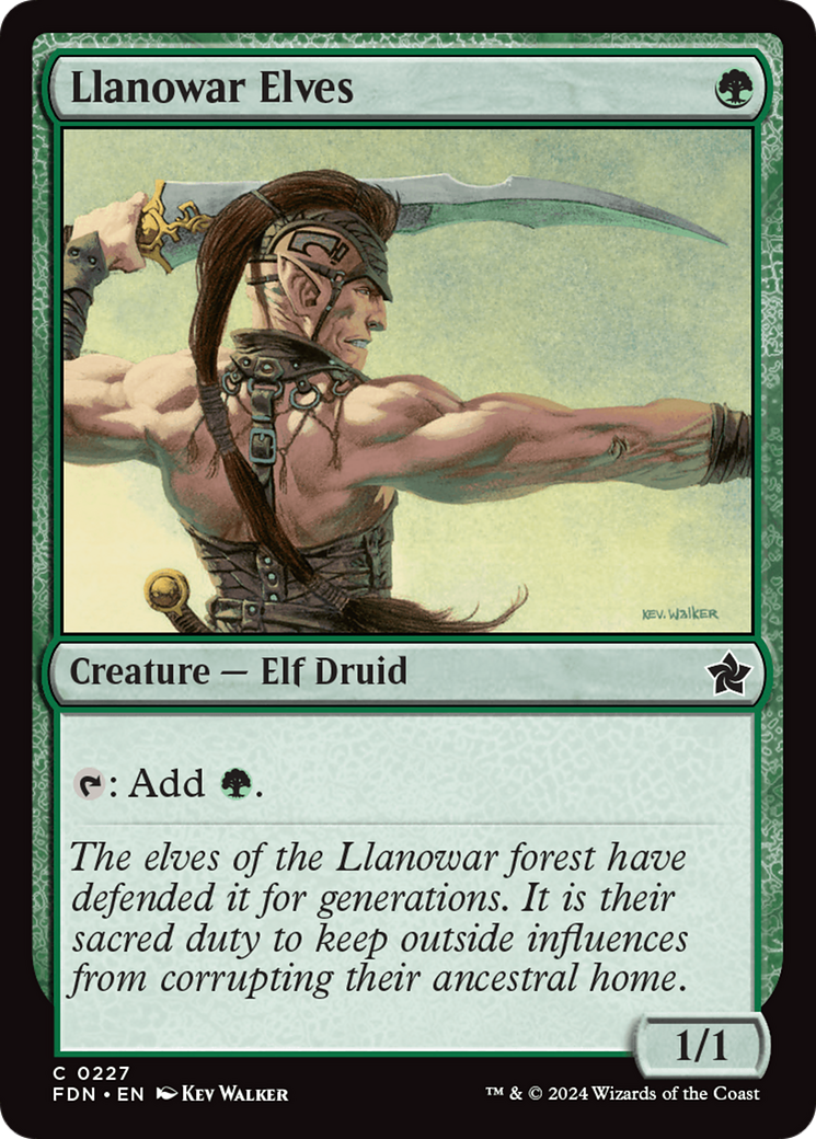 Llanowar Elves (FDN-227) -  Foil