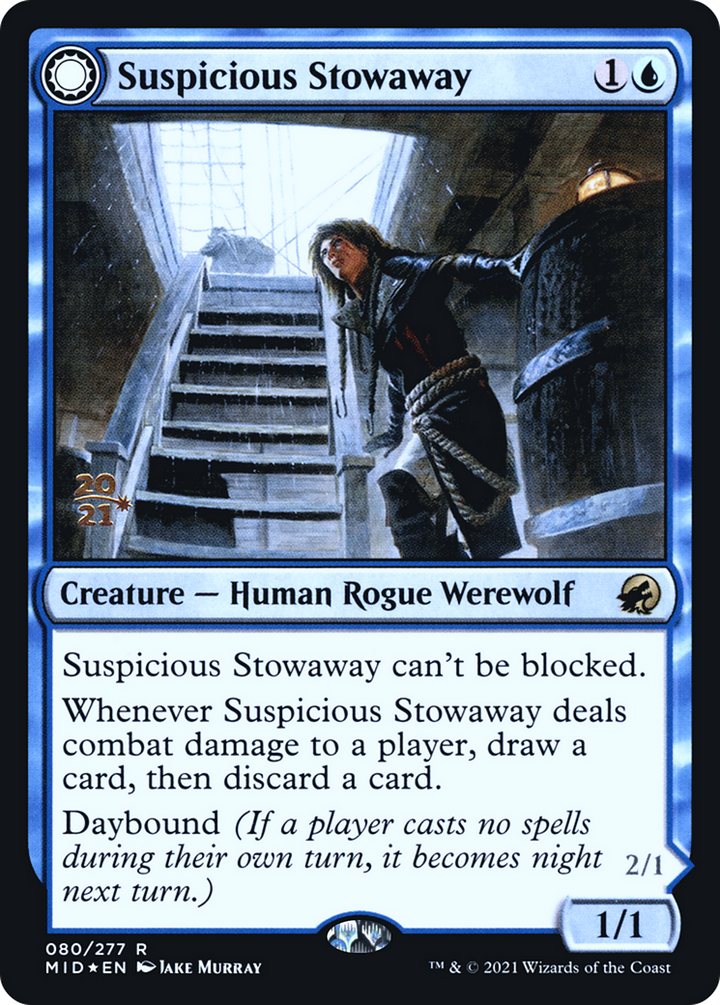 Suspicious Stowaway // Seafaring Werewolf (PRE-80S) - : (Double Faced Transform) Foil