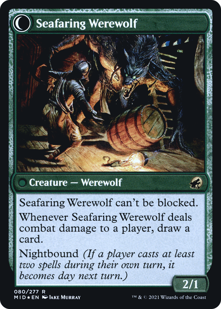 Suspicious Stowaway // Seafaring Werewolf (PRE-80S) - : (Double Faced Transform) Foil