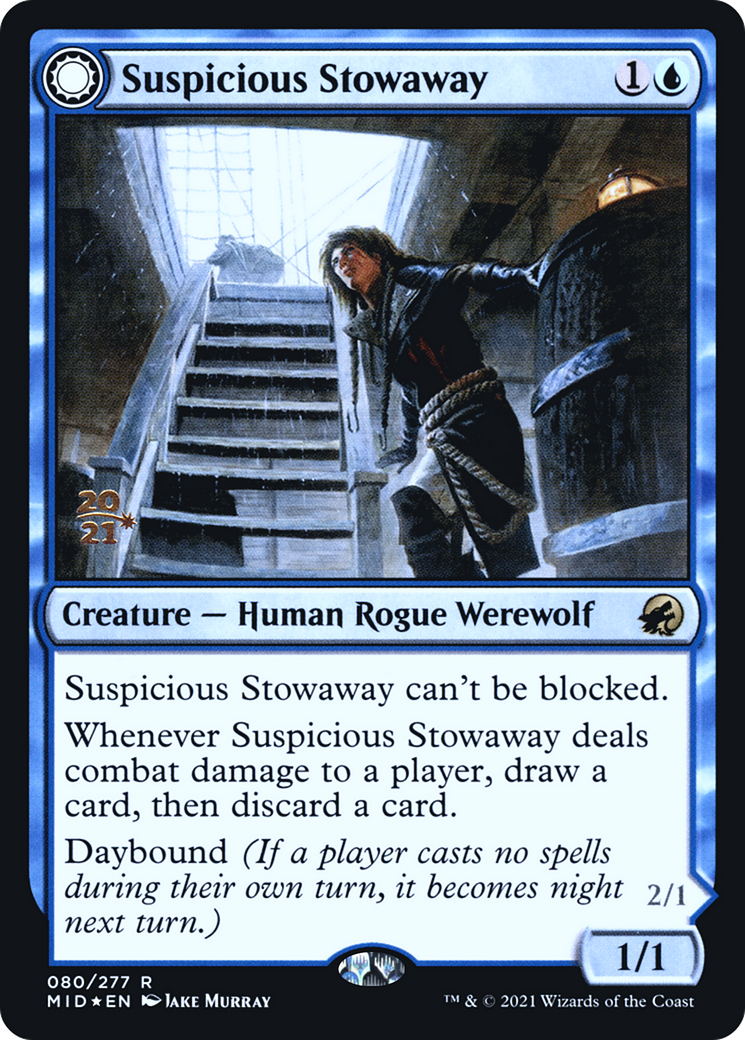 Suspicious Stowaway // Seafaring Werewolf (PRE-80S) - : (Double Faced Transform) Foil