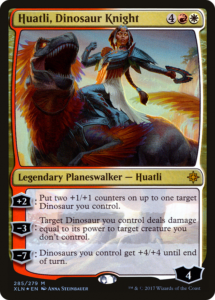 Huatli, Dinosaur Knight (XLN-285) -  Foil