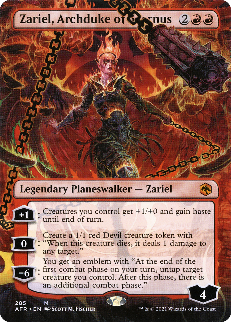 Zariel, Archduke of Avernus (AFR-285) -  (Borderless) Foil