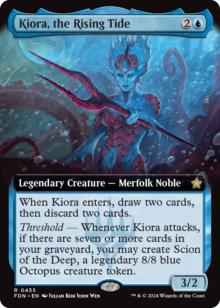 Kiora, the Rising Tide (FDN-455) - : (Extended Art)